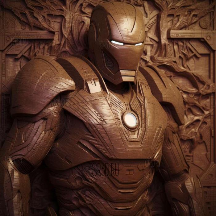 Iron Man 3 3 stl model for CNC